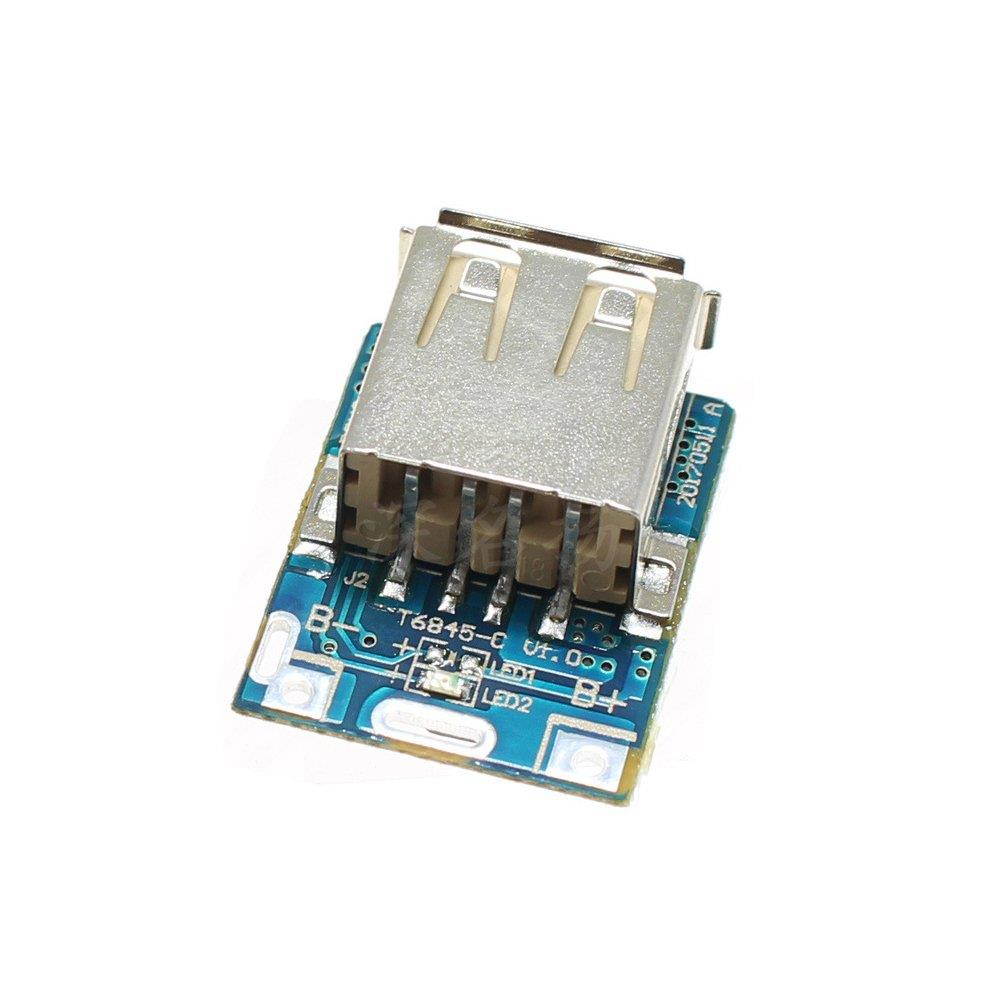 Onyehn 5Pcs 5V Boost Step Up Power Supply Module Lithium Battery Charge Protection Board 134N3P DIY Charger LED Display USB and Micro Port 5 Pack