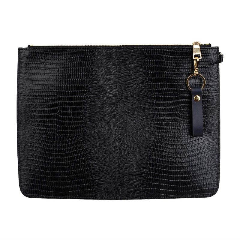 Richbud Vegetable Leather Keychain POB Lobster Snap Gold Handcraft Key Ring Lanyard Handmade (Navy)