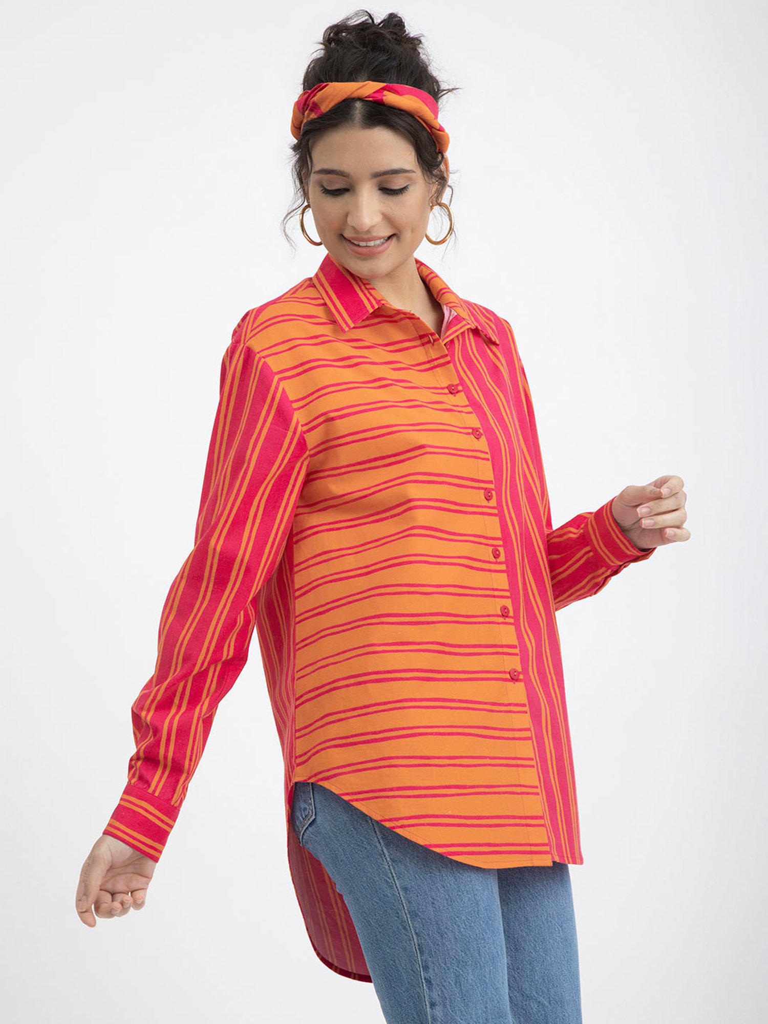 Pink Fort Pink Printed Shirt