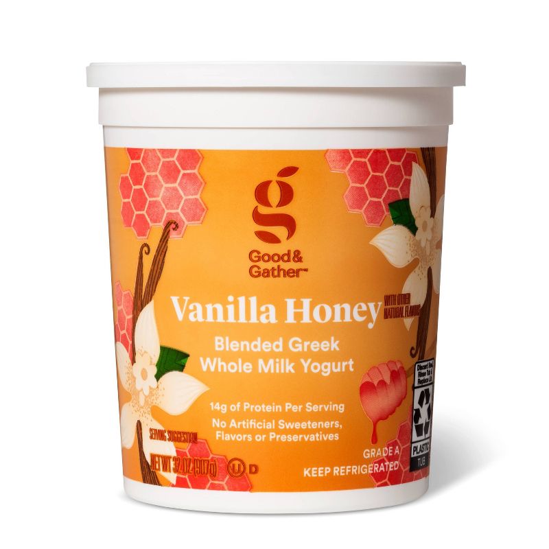 Greek Honey Vanilla Whole Milk Yogurt - 32oz - Good & Gather™