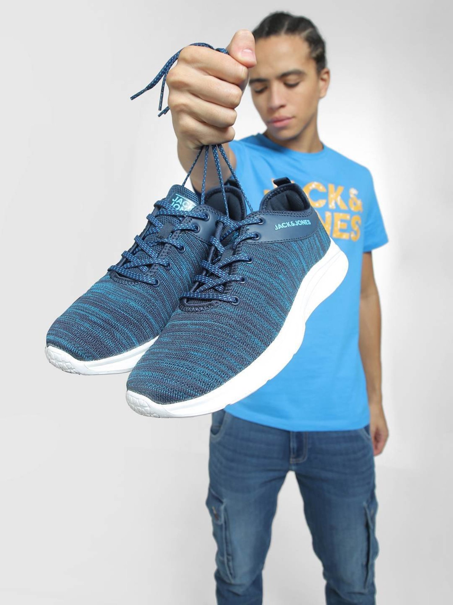 Jack & Jones Men's JFWA22 NIDZ Blue Casual Sneakers