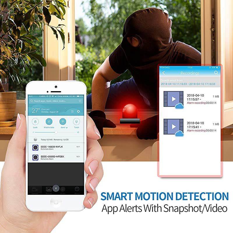 2 Pack?Outdoor Camera WiFi,  1080P HD Security IP Cameras, Wireless Surveillance CCTV Camera with 2-Way Aduio, IR LED Motion Detection Night Vision Camera, IP66 Weatherproof Camera Indoor Outdoor