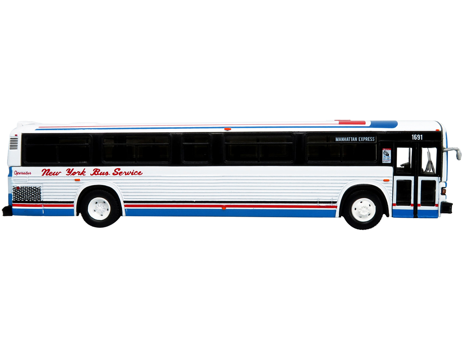 MCI Classic City Bus Plain White "Vintage Bus & Motorcoach Collection" 1/87 Diecast Model by Iconic Replicas