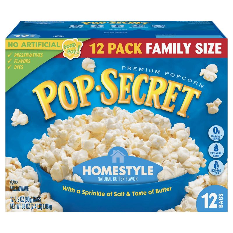 Pop Secret Homestyle Microwave Popcorn - 12ct