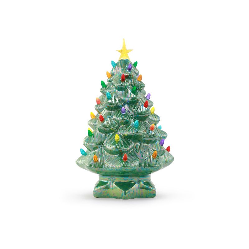 Mr. Christmas Nostalgic LED Christmas Tree - Pearlized Green - 14"