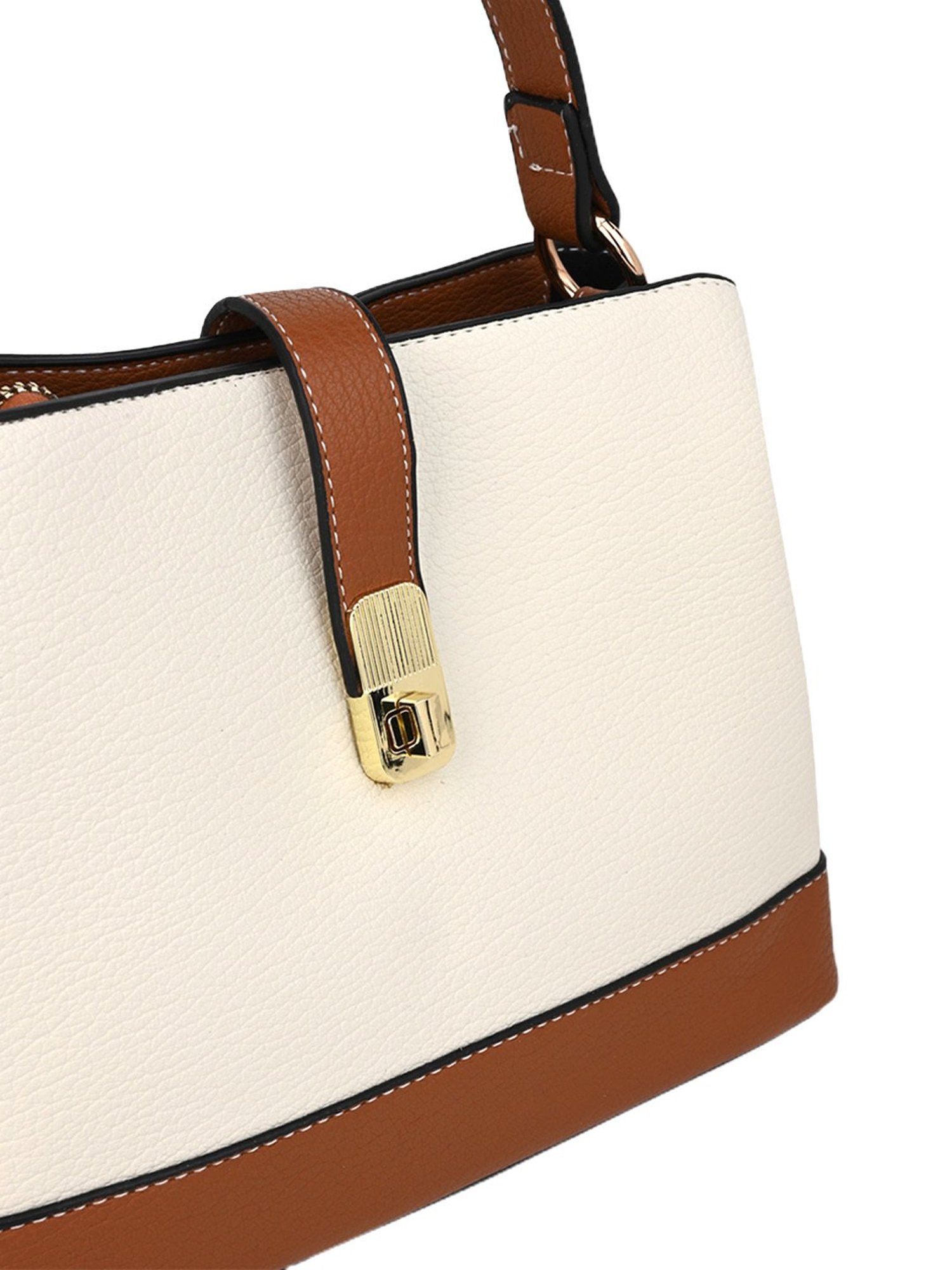 Favore Tan Solid Medium Satchels