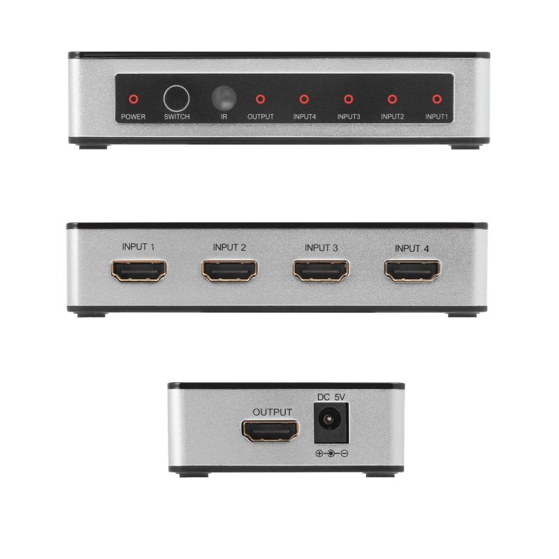 Philips 3 Port HDMI Switch - Black