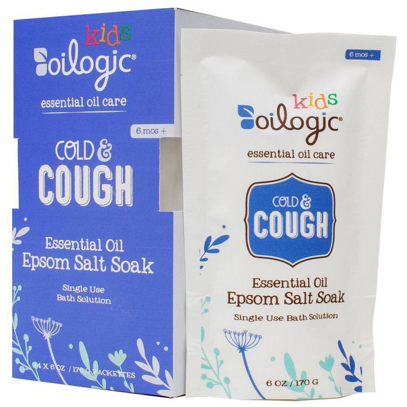 Oilogic Kids Cold & Cough Essential Oil Epsom Salt Soak - 4pk/24oz