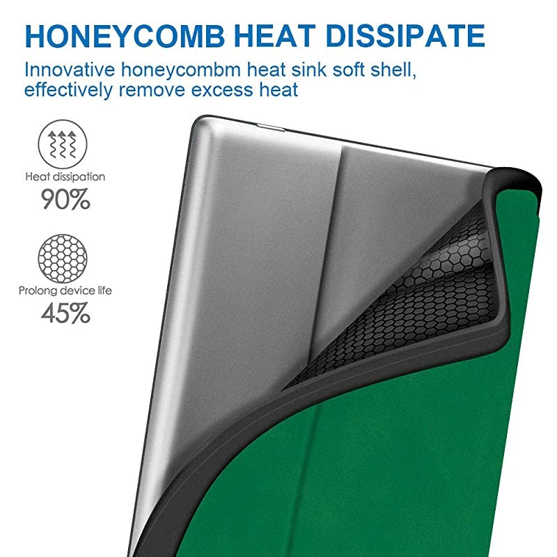 Case Fits AllNew Kindle Oasis 10th Generation ONLY 2018 and 2019 Release Multi Angle Viewing Vertical Flip Cover with Auto WakeSleepPostal Green