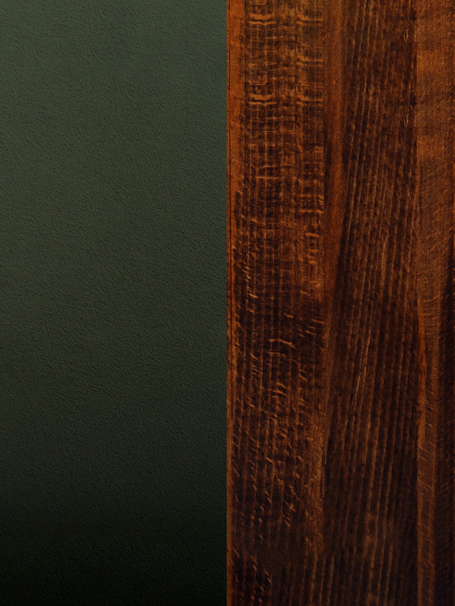 Durian Eva Brown & Olive Green Solid Wood & Fabric Dining Chair in Walnut Finish