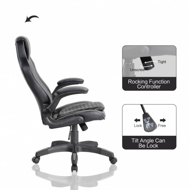 RESPAWN Sidewinder Gaming Chair, PU Leather, in Rage Red (RSP-125-RED)