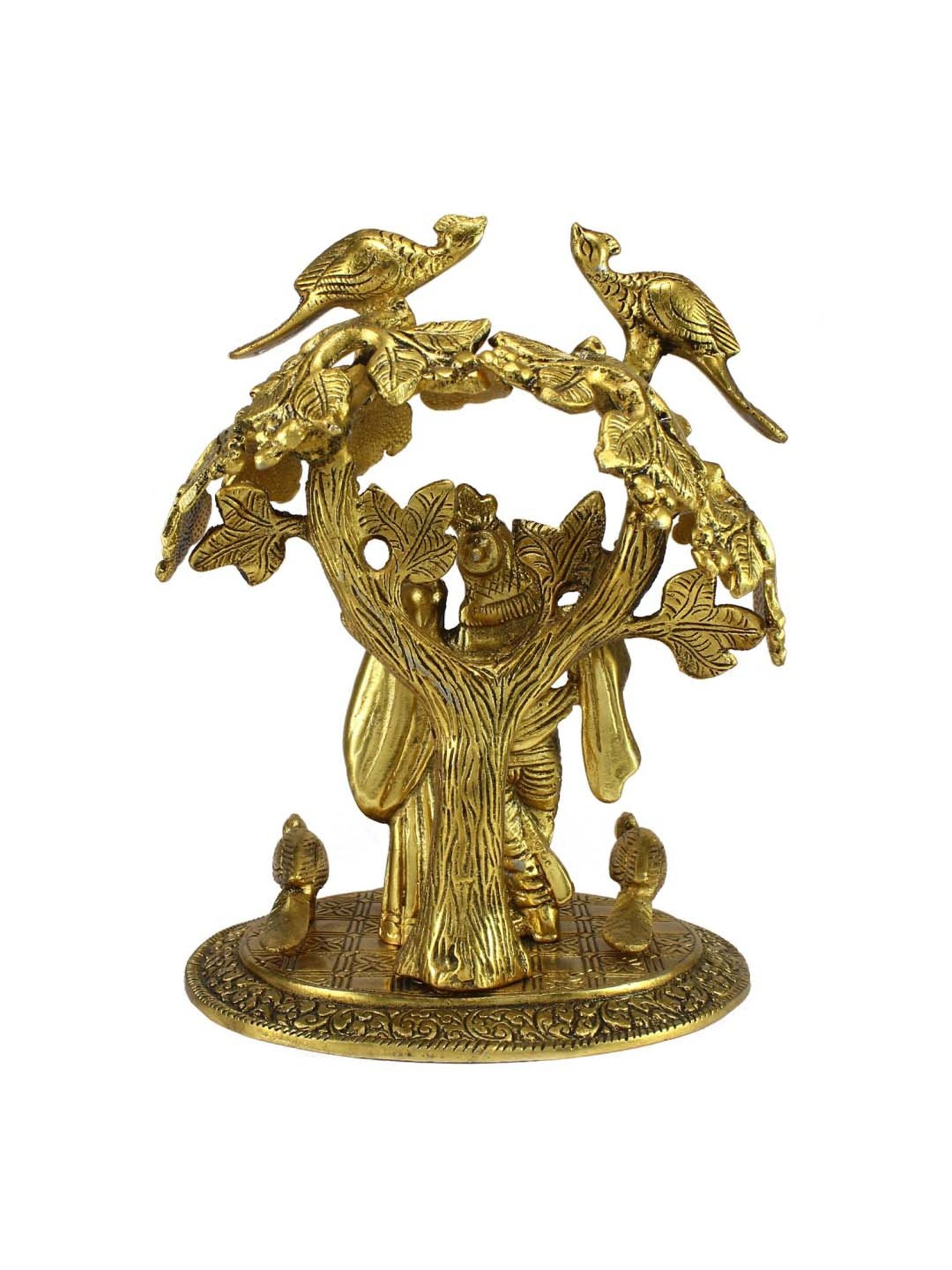 eCraftIndia Radha Krishna Standing under Tree Showpiece