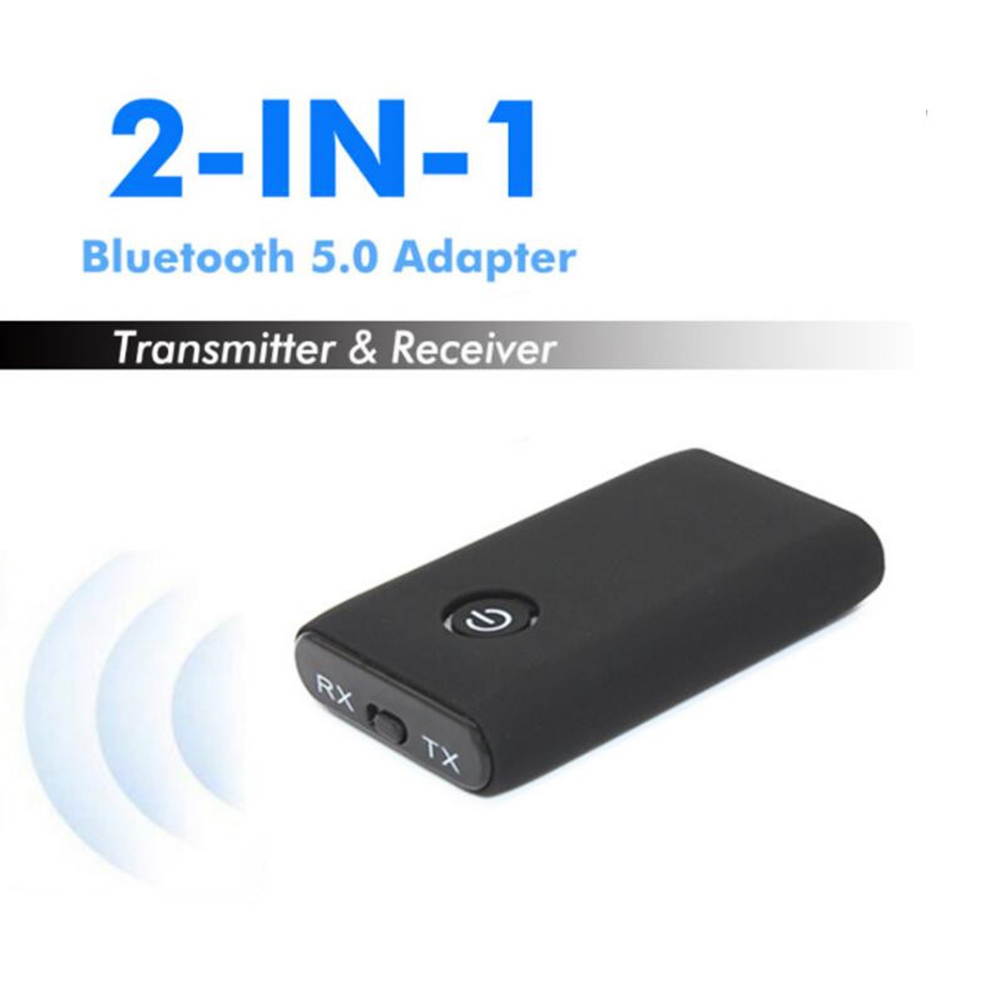 2- in-1 Bluetooth 5.0 Transmitter Receiver Wireless 3.5mm Stereo Audio Music Adapter