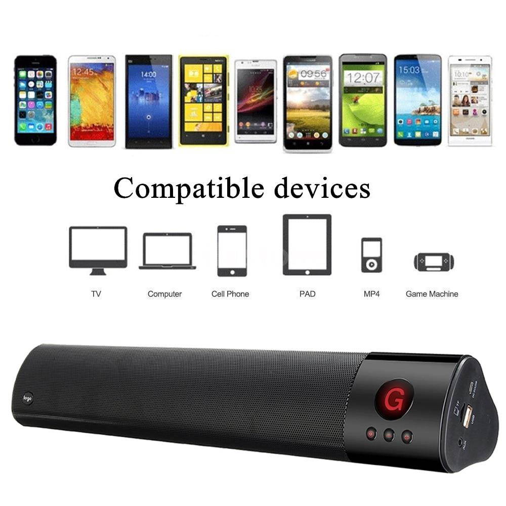 Wireless bluetooth speaker tv soundbar 3D Stereo Surround Subwoofer Audio Speaker FM Aux HIFI Radio home theate Portable Speaker-Black