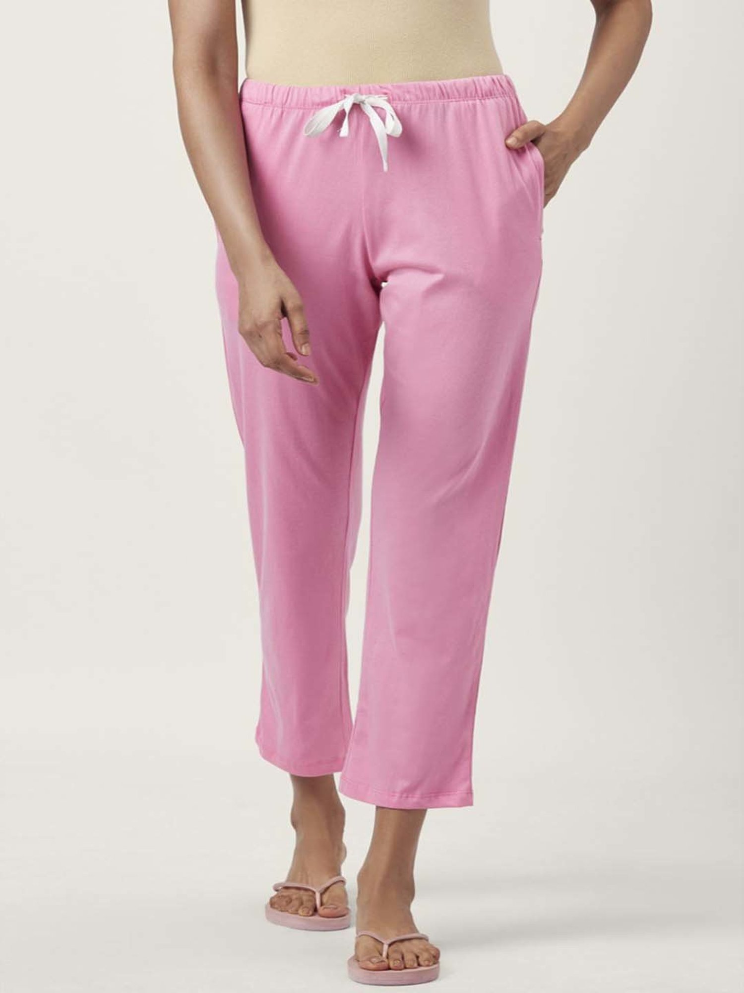 Dreamz by Pantaloons Pink Black Cotton Printed Pyjamas