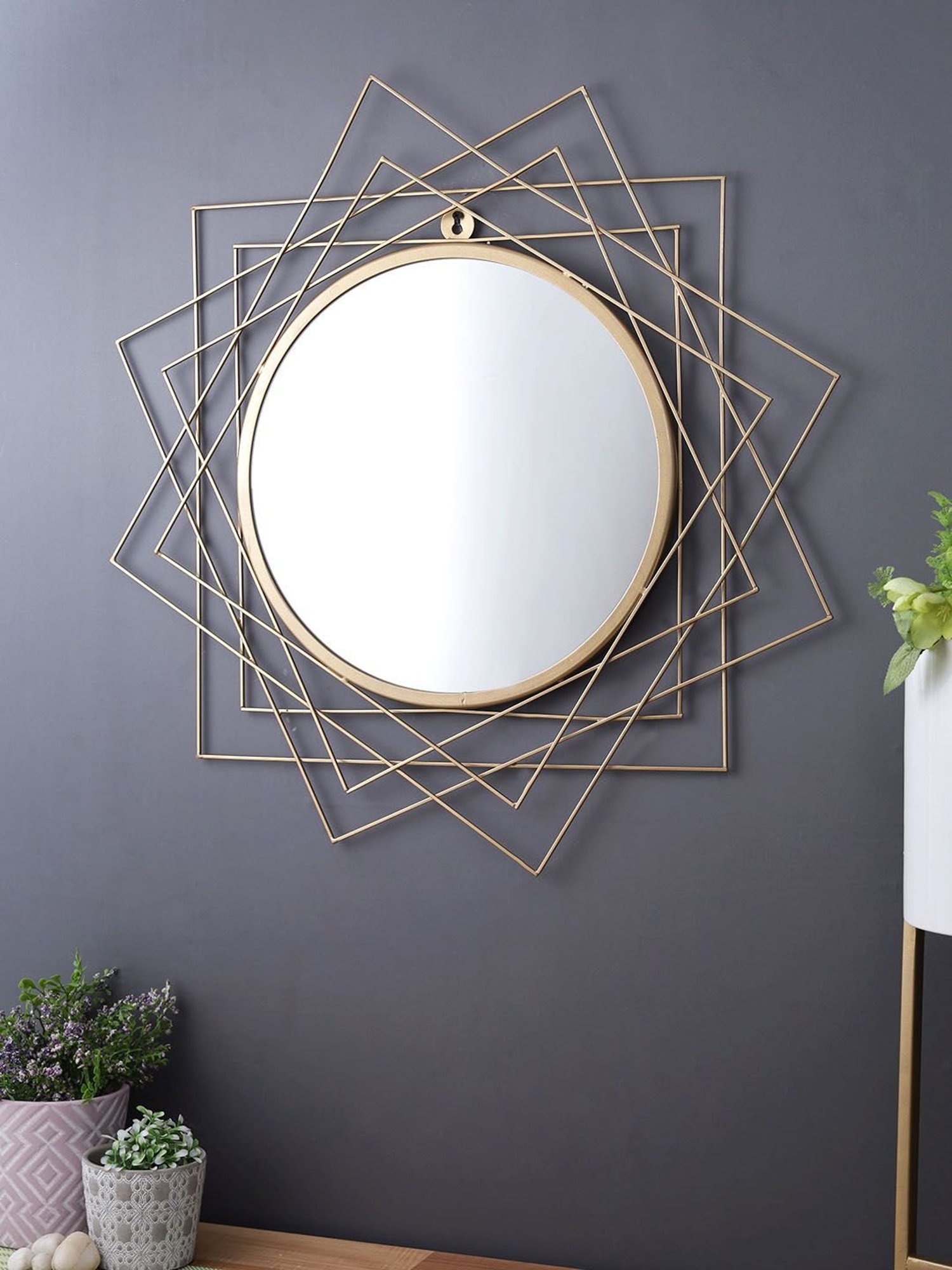 Wallace Table Mirror With Display Tray - Shiraleah