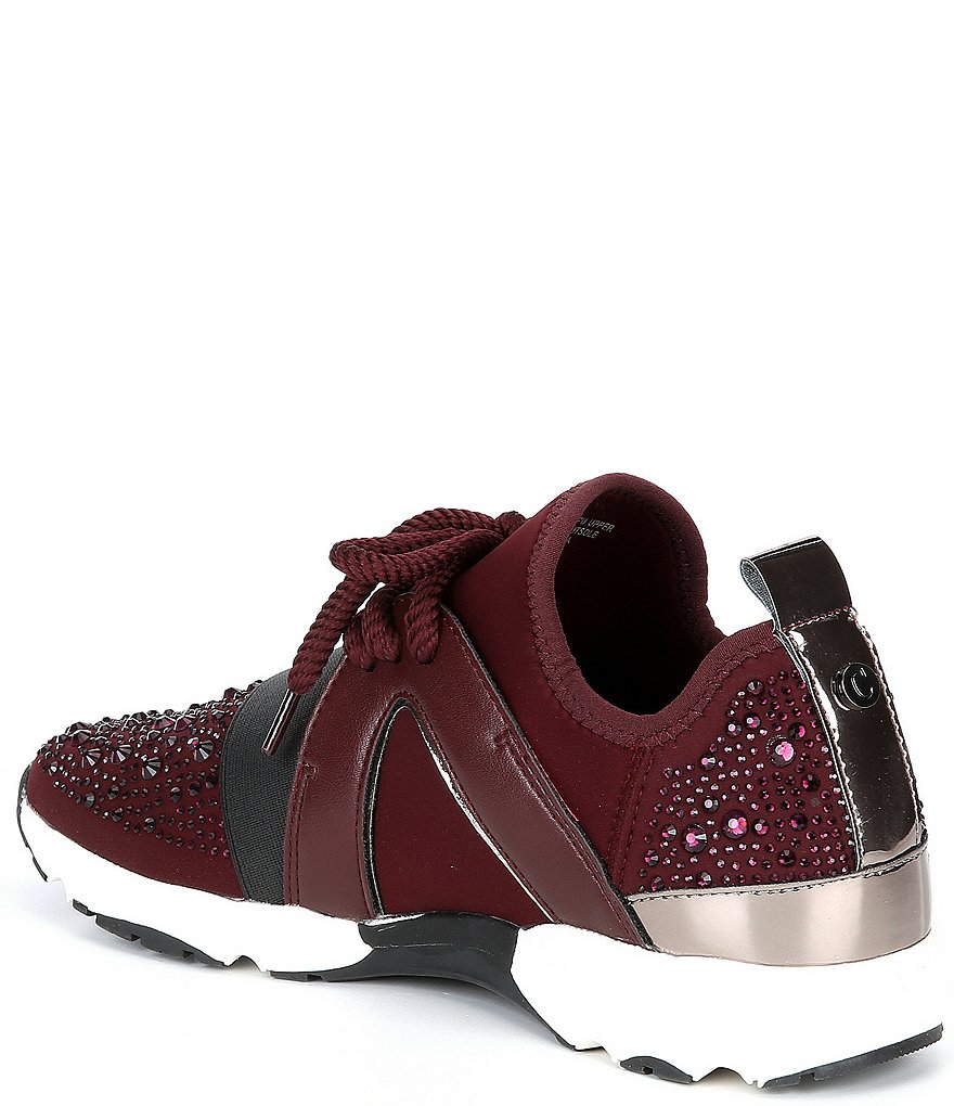 Carvela Lament Bling Embellished Lace-Up Sneakers