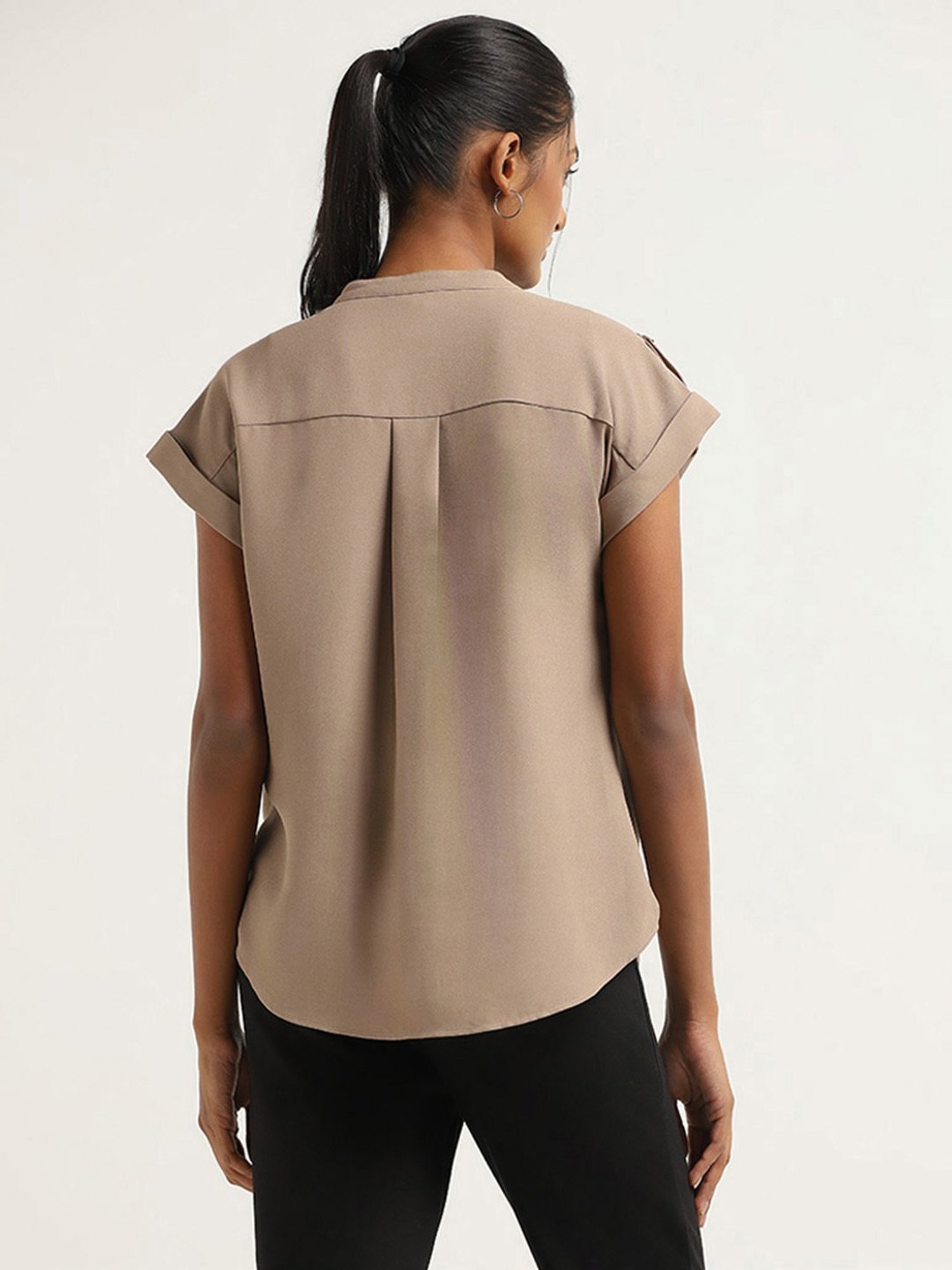 Wardrobe by Westside Beige Plain Top