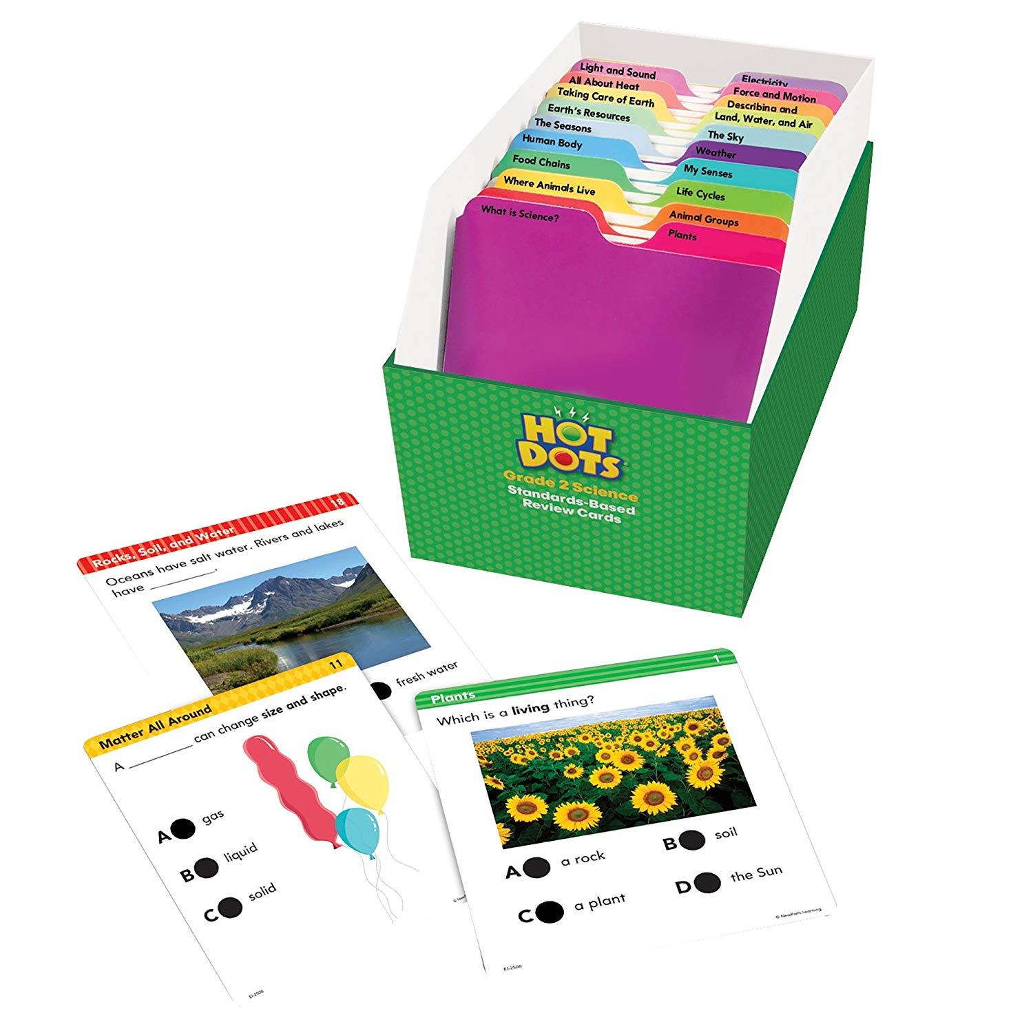 Educational Insights 2506 Hot Dots Science Standards-Based Review Cards - Grade 2