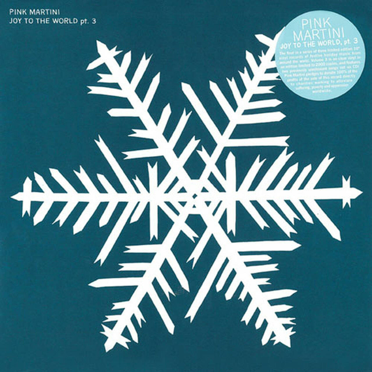 Pink Martini Joy To the World Pt. 3 10" Vinyl (Clear Vinyl)