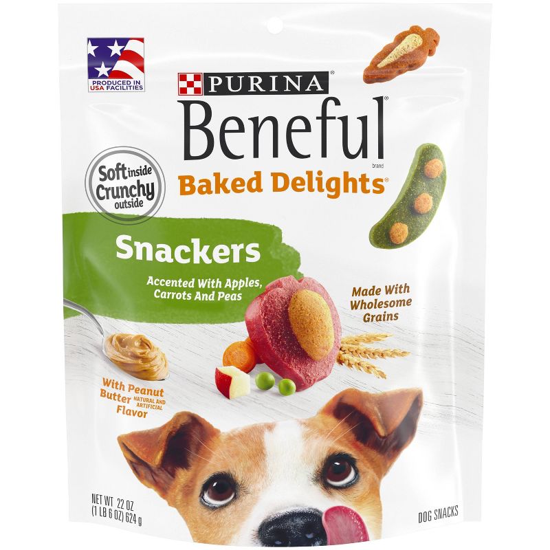 Beneful Baked Delights Snackers Peanut Butter Dog Treats - 22oz