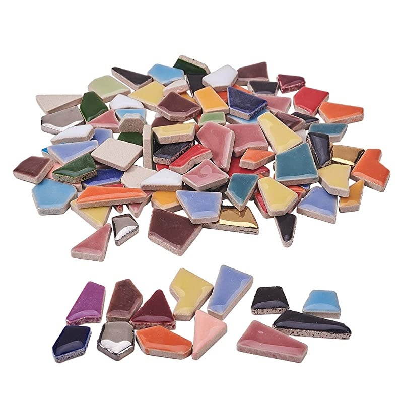 250g Ceramic Mosaic Tiles Pieces Chips Vases Picture Frames Flowerpots Mosaic Pieces for DIY Crafts Home Decoration Arts