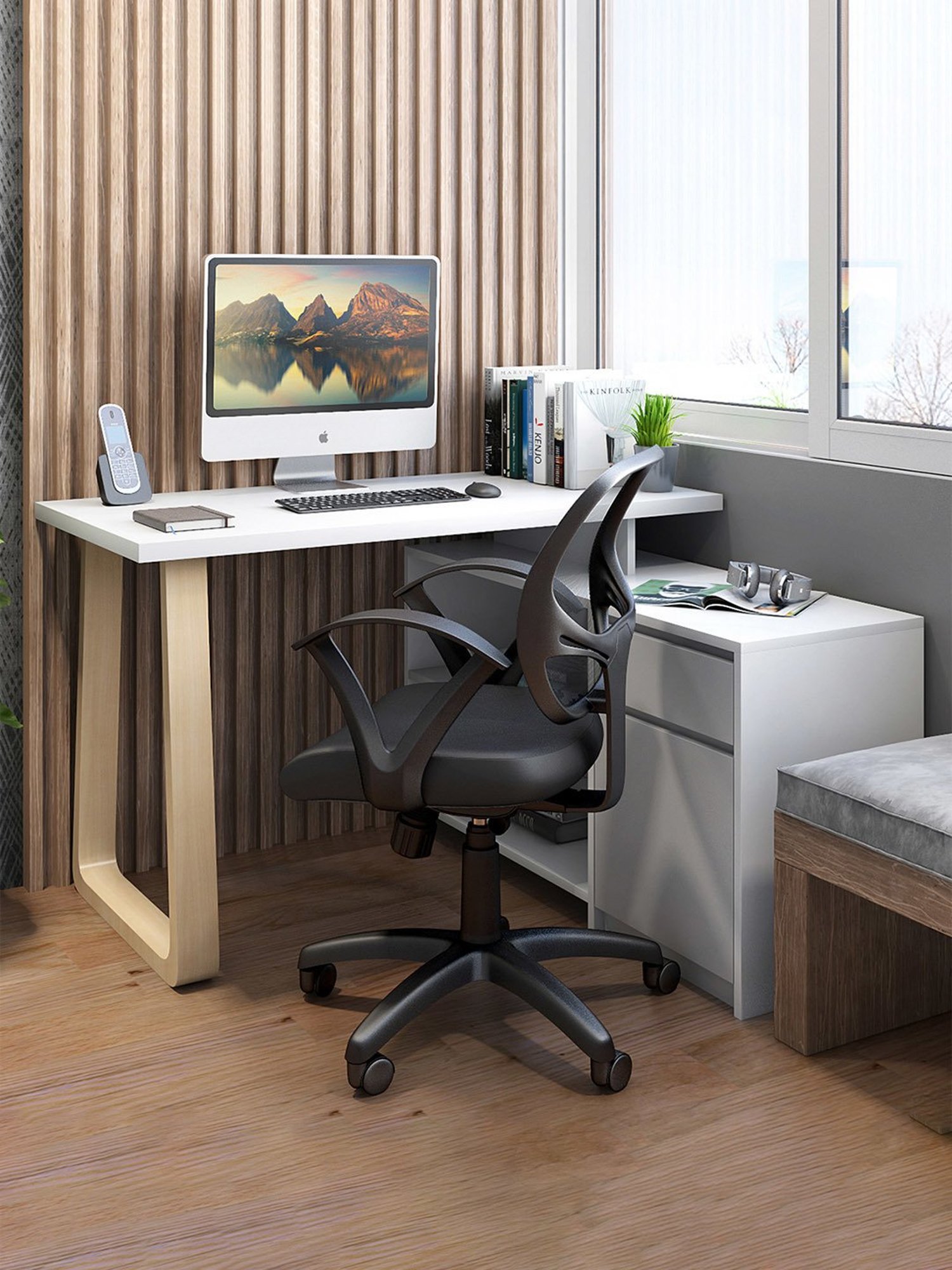 Durian Chaste Black Fabric Executive Chair