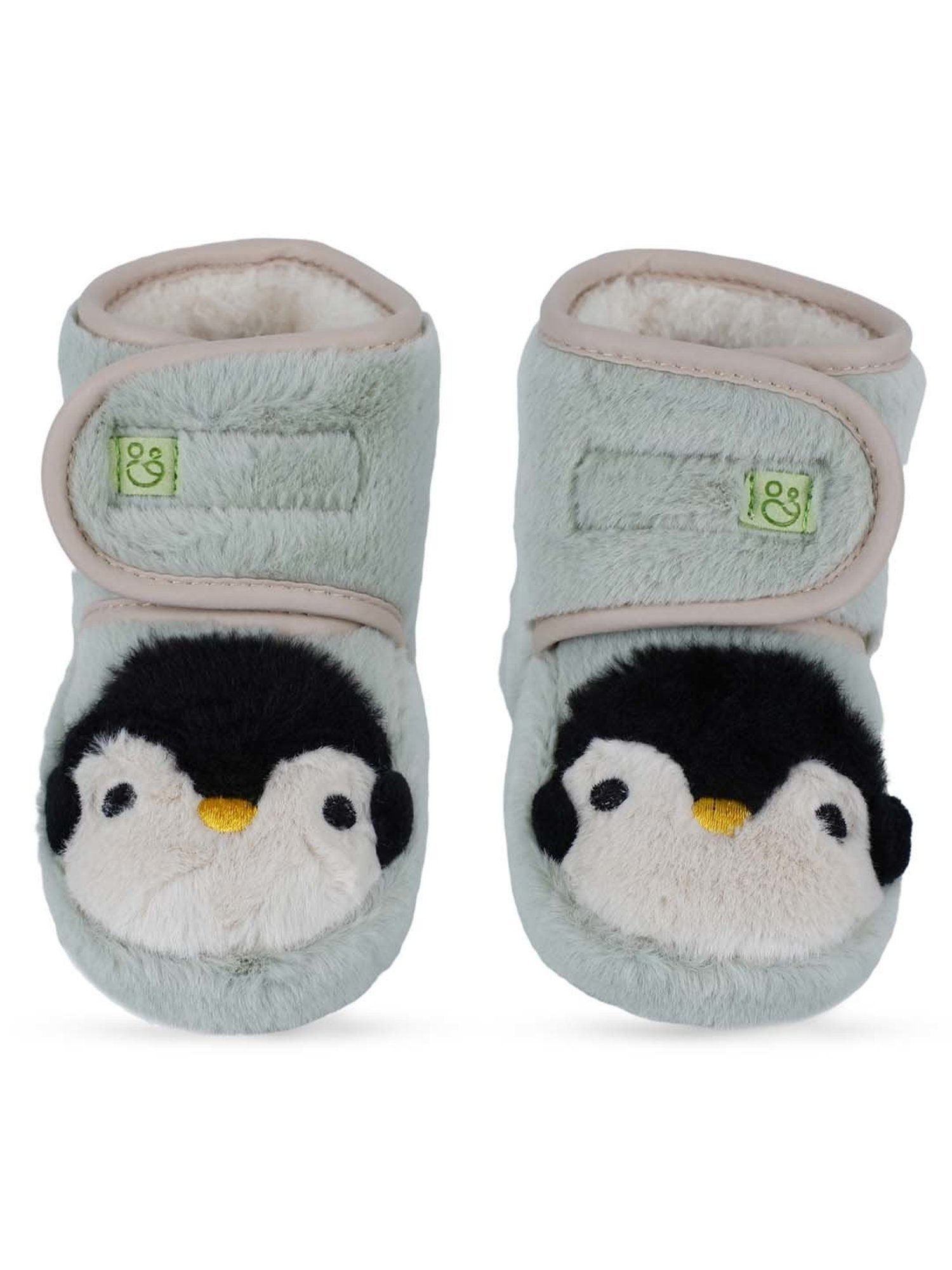 Baby Moo Kids Green & Black Casual Booties