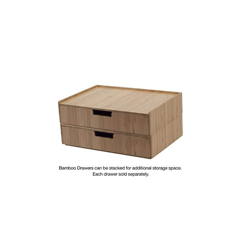 Drawer Large, Monitor Stand & Stackable Storage Solution for Office Products pens, Pencils, Scissors, notepads, Business Cards and More