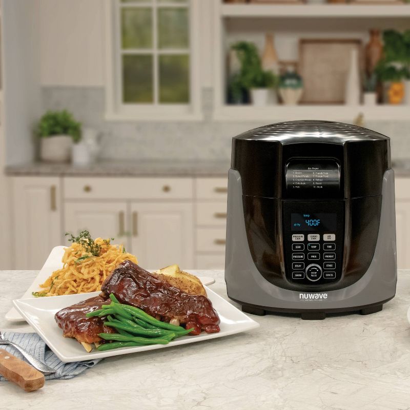 NuWave Duet 6qt Pressure Cooker and Air Fryer - Black