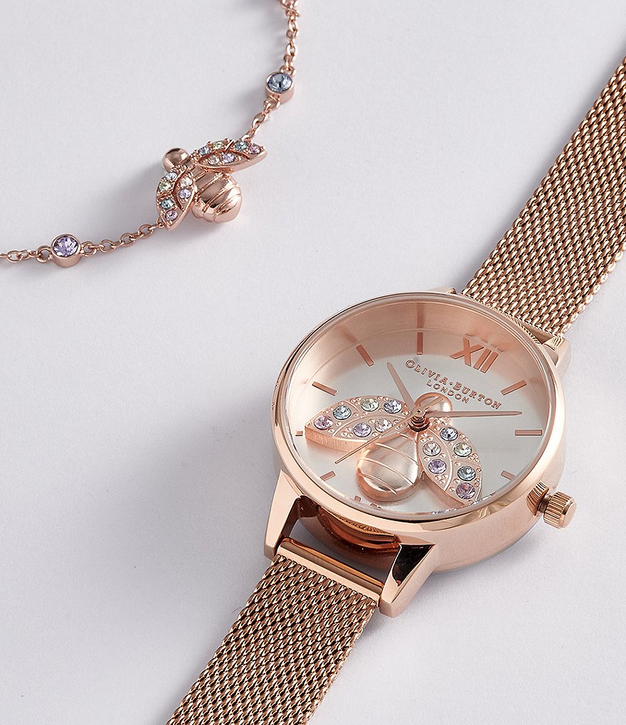 Olivia Burton Rainbow Bee Chain Line Bracelet