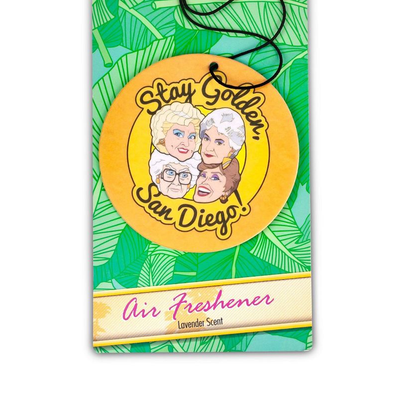 Just Funky Golden Girls "Stay Golden, San Diego!" Car Air Freshener | Lavender Scented