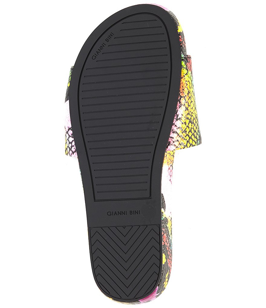 Gianni Bini Summatime Snake Print Banded Wedge Pool Slides
