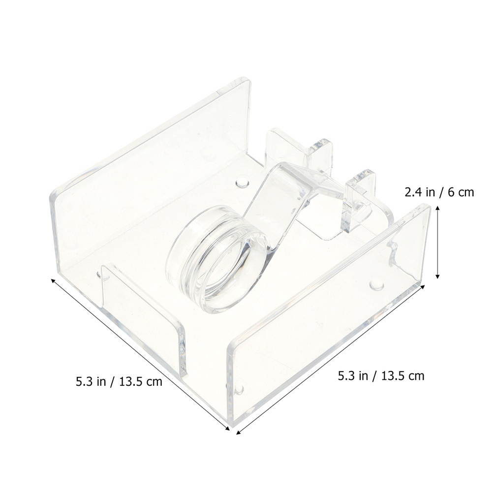 2Pcs Plastic Clear Tissue Storage Rack Square Napkin Organizer Serviette Holder (Transparent)