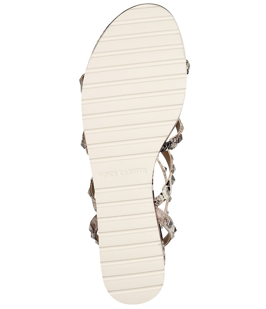 Vince Camuto Pemolie Snake Print Studded Platform Wedges