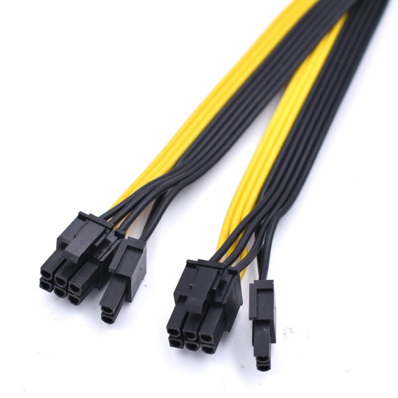 10pcs/lot PCI-E PCI Express Graphics Video Card GPU VGA 8 Pin Female to Dual 8Pin (6+2) Pin Male Splitter Power Extension Cable