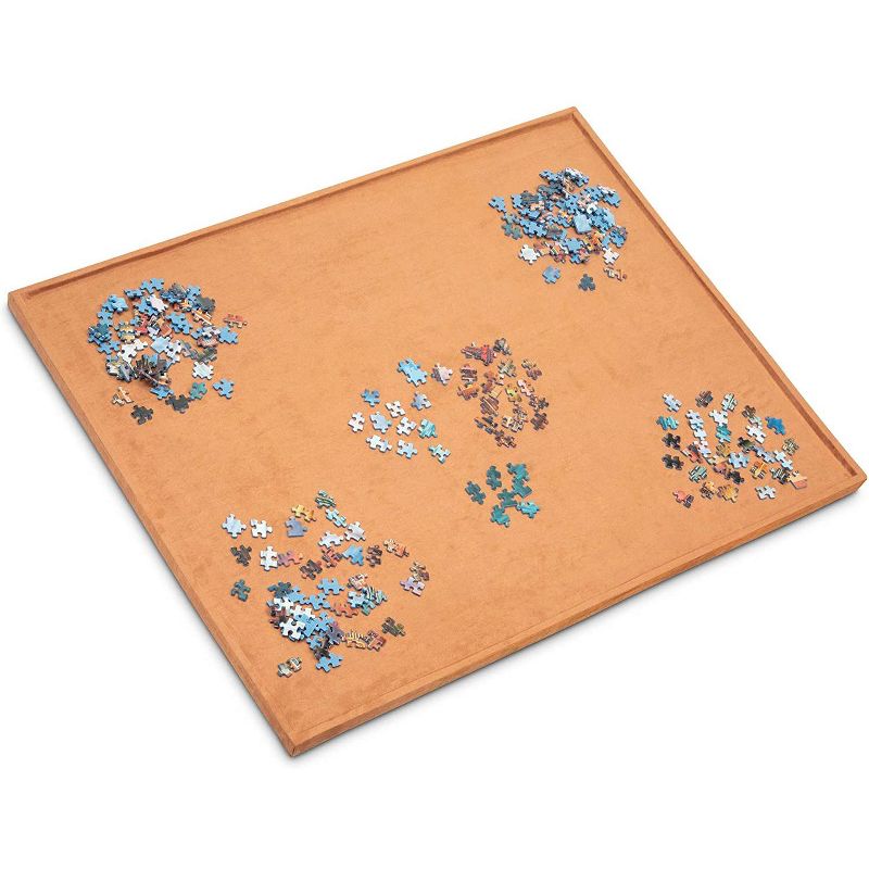 Jumbl Soft Puzzle Board | Lightweight, Portable Jigsaw Puzzle Assembly Tray with Non-Slip Felt Surface, Edged Border & Extra Large Workspace Up to 1,500 Pieces | Table Measures 35.8" x 25.8"