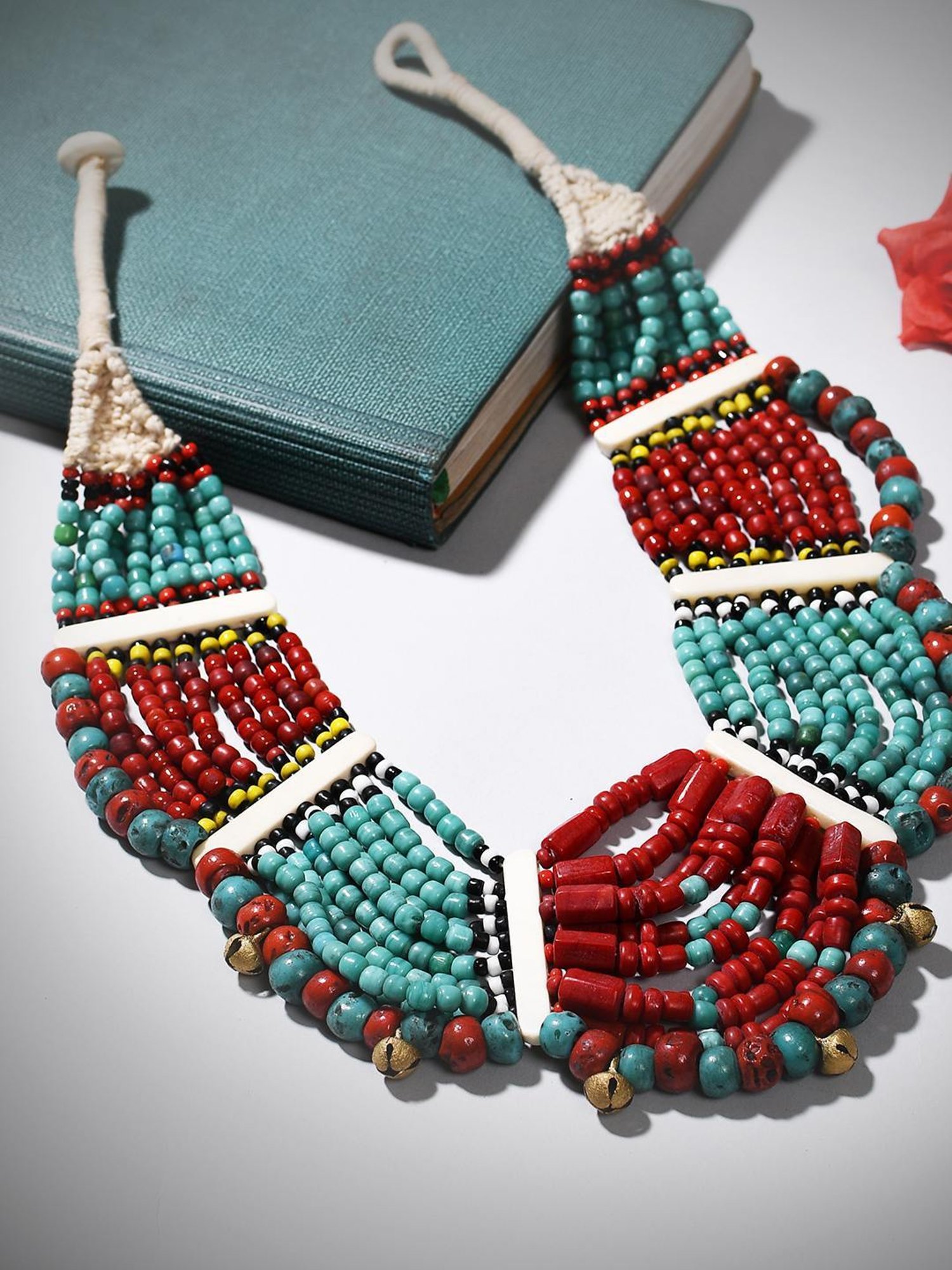 Imli Street Multicolor Vintage Naga Beaded Tribal Necklace