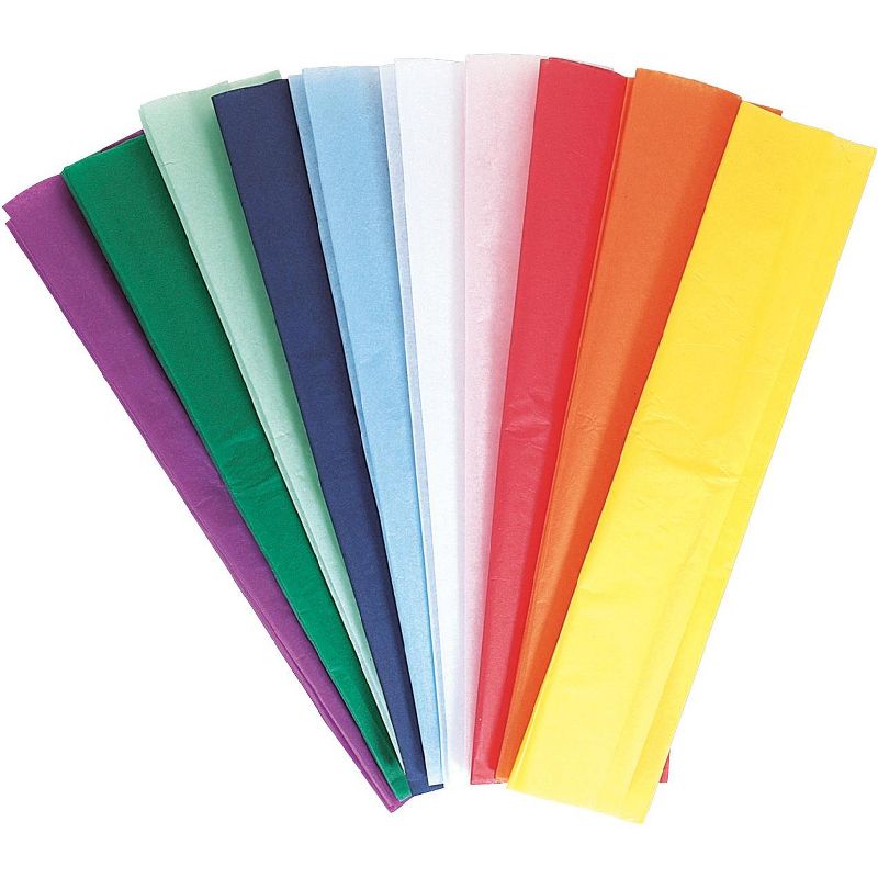 Kolorfast Non-Bleeding Craft Tissue Paper, 20 x 30 Inches, Assorted Colors, pk of 100