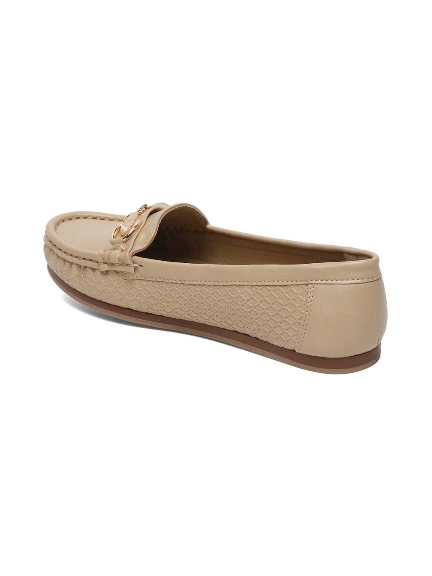 Flat N Heels Women's Beige Casual Loafers