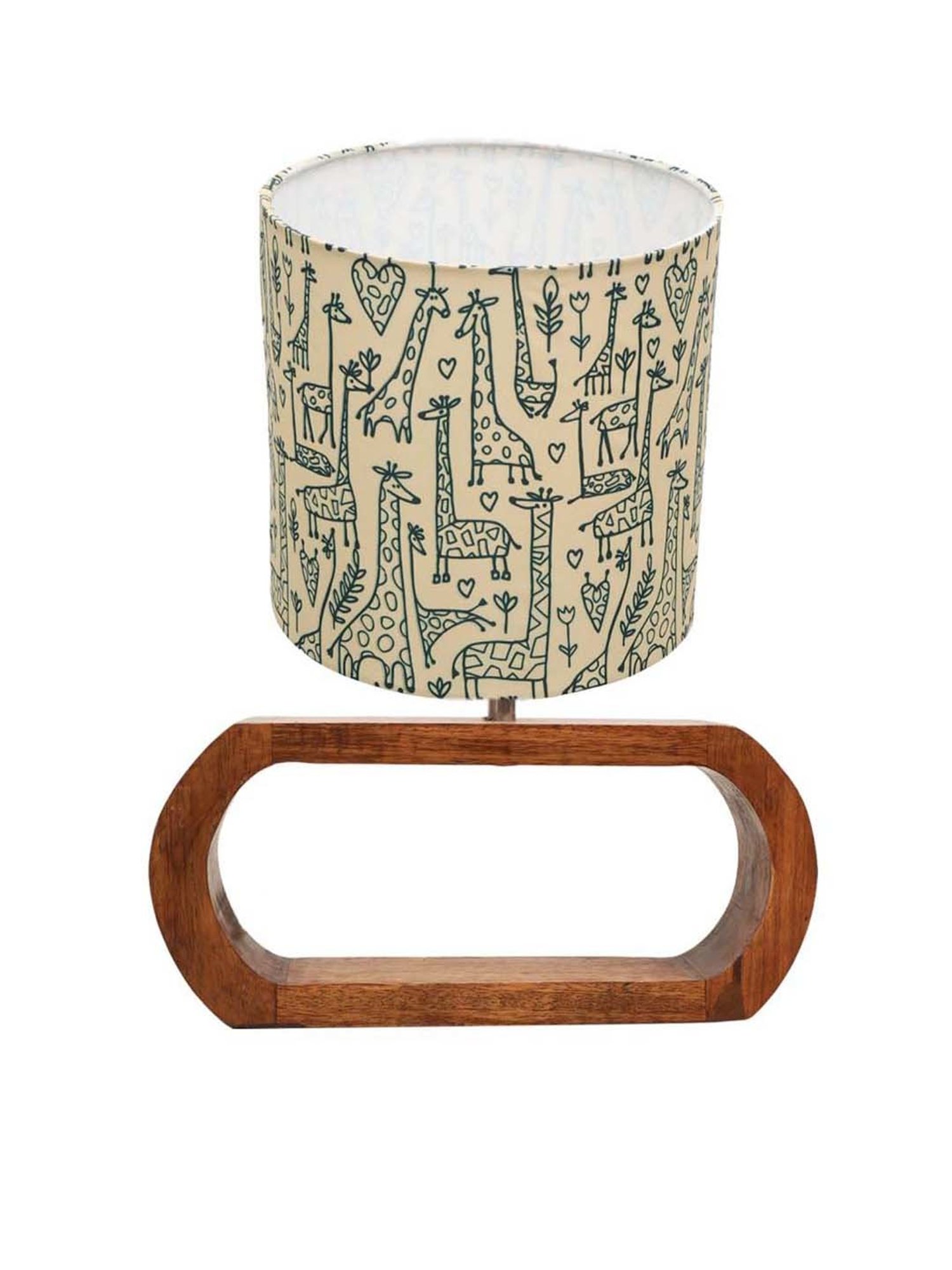 Homesake Yellow Wood Bedside Desk Nightstand Table Lamp