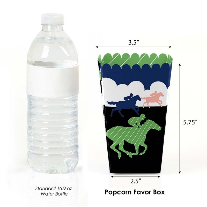 Big Dot of Happiness Kentucky Horse Derby - Horse Race Party Favor Popcorn Treat Boxes - Set of 12