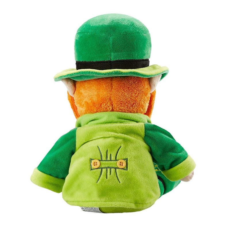 Leprechaun Plush Toy Lucky The Leprechaun, Cute Stuffed Toy for Kids, Mr. O'Leary Soft Plushies for St. Patrick's Day Gifts, Green, 9 x 14 Inches