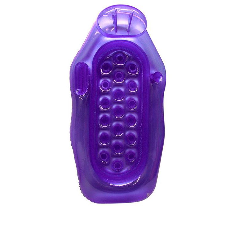 Swim Central Inflatable Purple Riviera Wet or Dry Swimming Pool Sun Lounge, 76-Inch