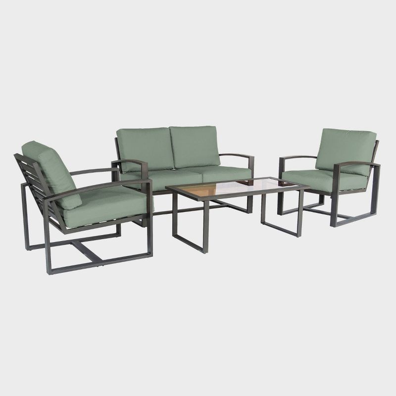 Jasper 4pc Seating Set with Sunbrella - Leisure Made