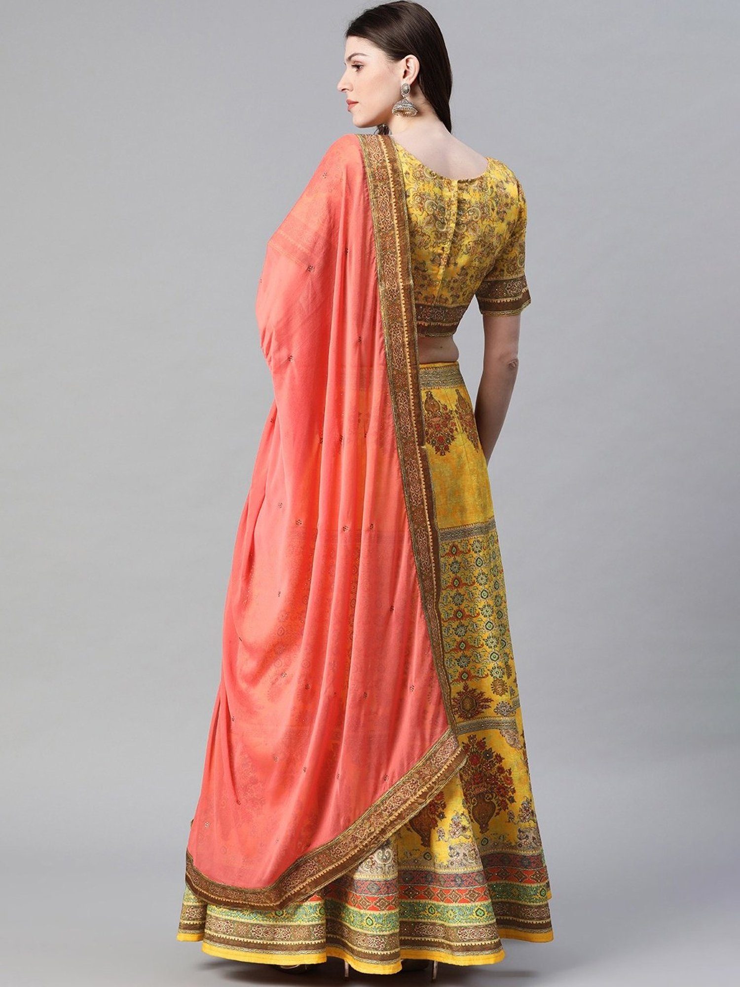 studiorasa Purple Hand Block Print Lehenga Set