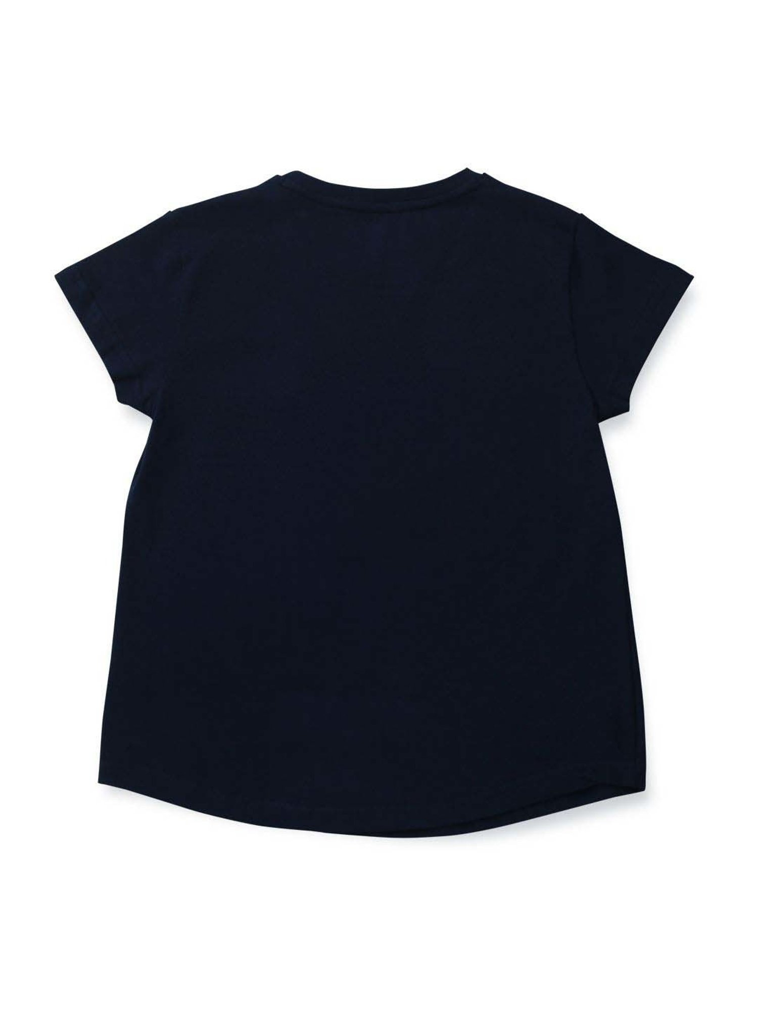 Palm Tree Kids Navy Cotton Regular Fit Top