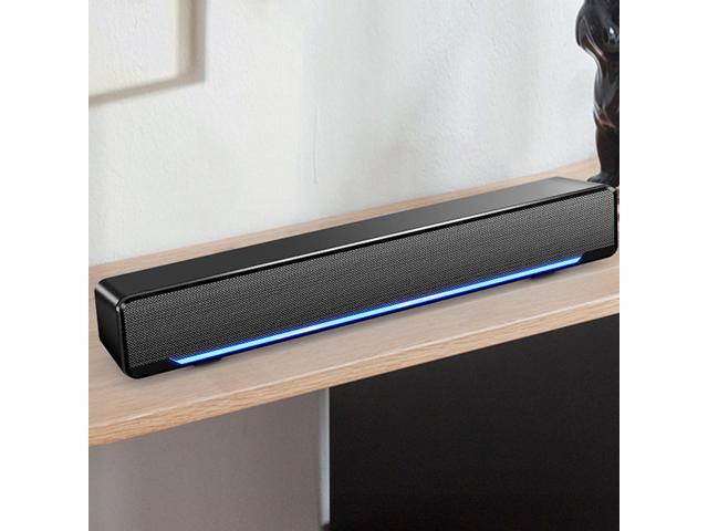 Sound Box Mini Plastic Stereo 3W Computer Speaker Music Subwoofer USB Powered Black