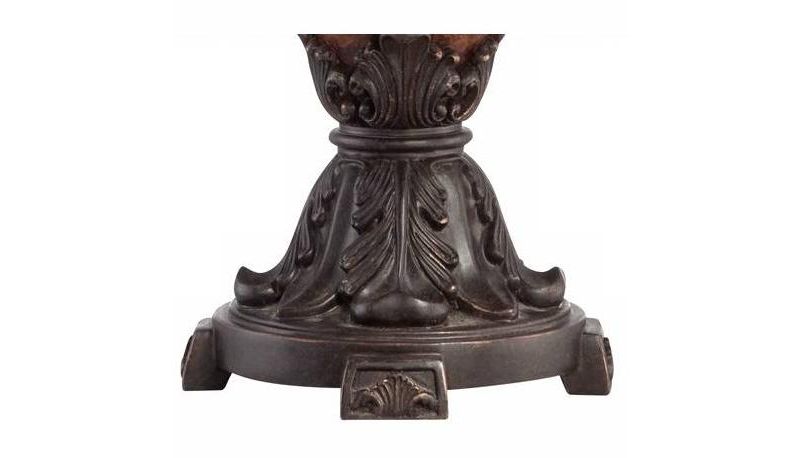 Regency Hill Bronze Crackle Large Urn Table Lamp with Table Top Dimmer