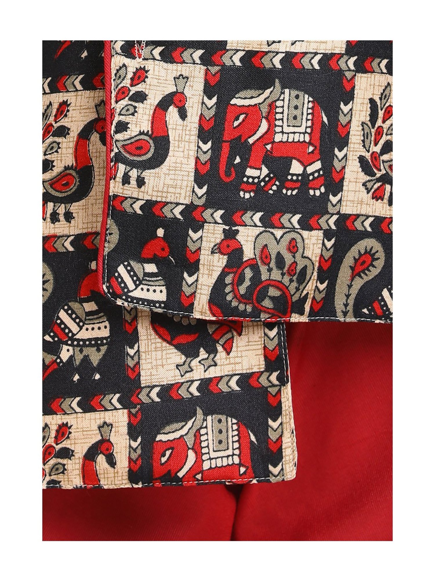 BownBee Kids Multicolored Printed  Kurta with Sherwani Payjama